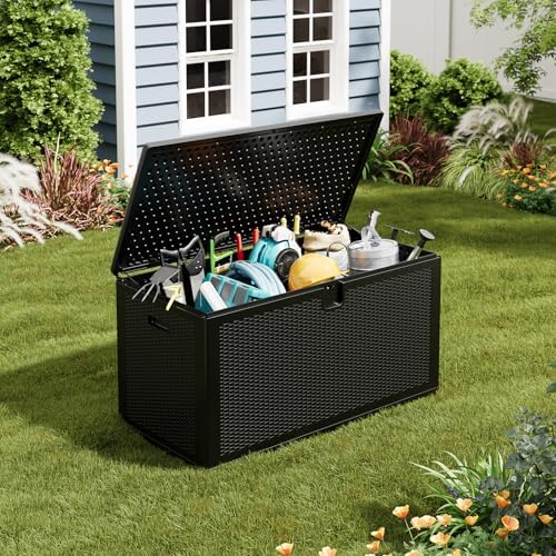 idealhouse 150 gal waterproof blow molded resin deck on a desk or shelf