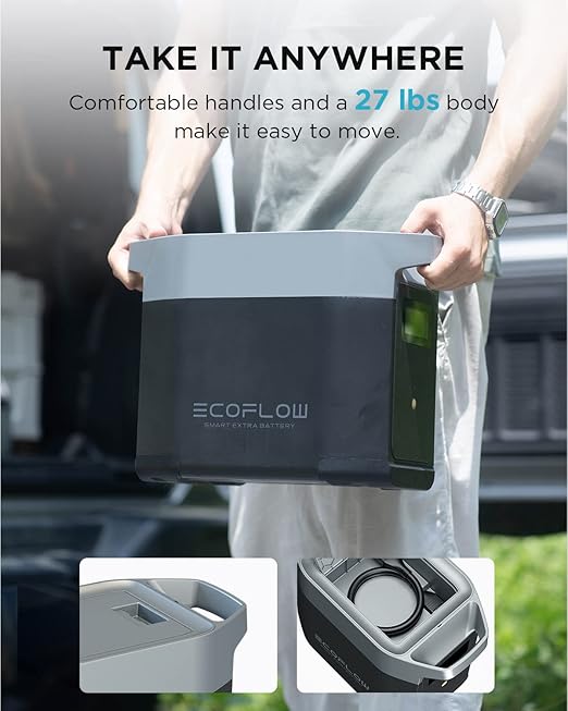 EF ECOFLOW Delta 2 Smart Extra Battery, 1024Wh LiFePO4 Expansion Battery - Image 6