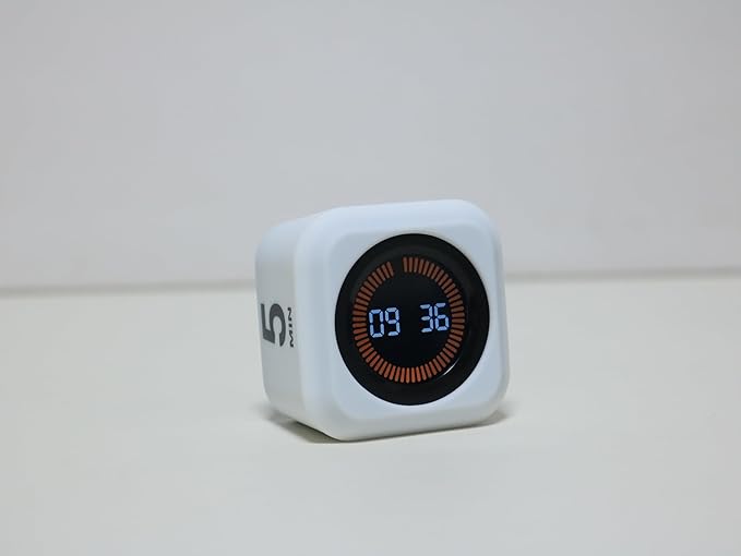Rotating Cube Visual Pomodoro Timer 5, 10 50 Minutes Preset + Custom Countdown - Image 7