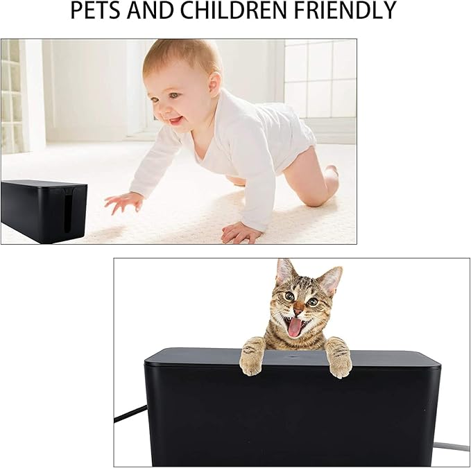 YaeCCC Cable Management Organizer Box Power Strips Hider Power Cords Hider - Image 3
