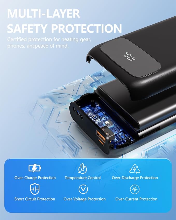 ColdBye Heated Vest Battery Pack . 5 , Type-C and USB - Image 8