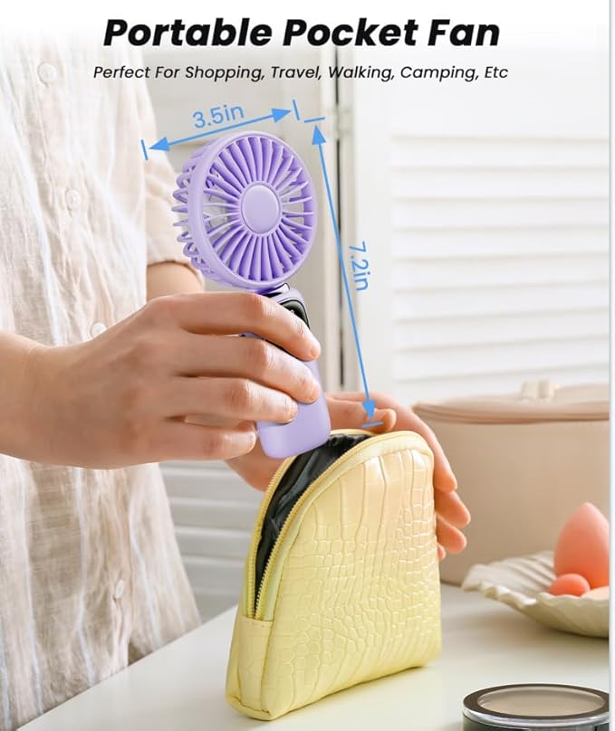 coldSky Portable Handheld Fan, 4000mAh Battery Operated 3 in 1 Multifunction - Image 7
