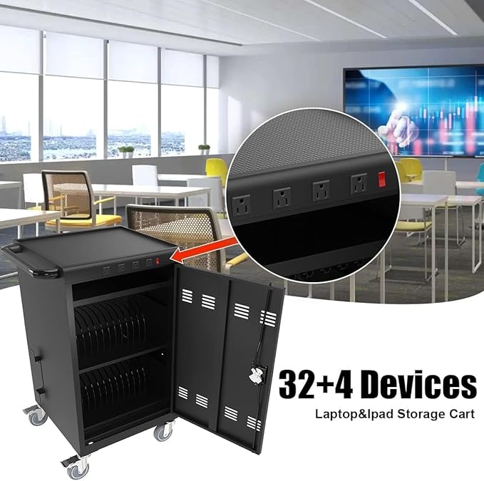 TIOPLY 36 Device Charging Cart for Laptop Up to 16.3-inch Screen, Mobile - Image 2