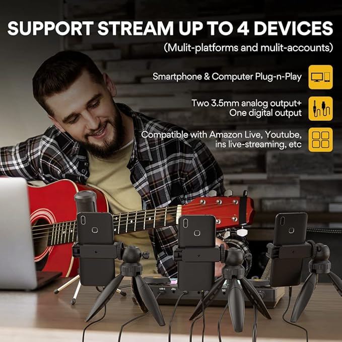 MAONO Podcast Equipment Bundle Audio mixer All-in-One Podcast Production Studio - Image 6