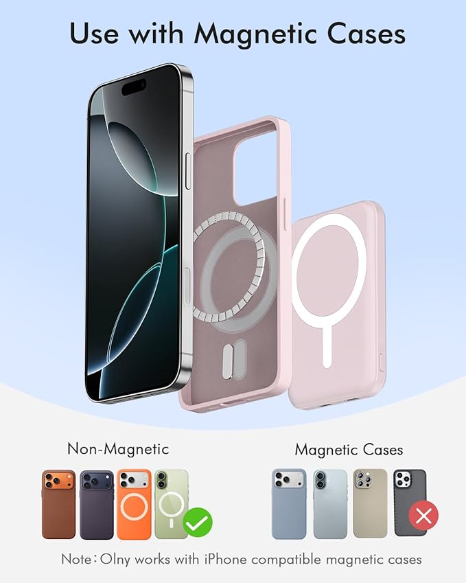 podoru for Magsafe Battery Pack, 5000mAh Magnetic PowerBank - Image 2