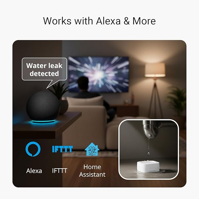 YoLink Water Leak Starter Kit: Hub + 4 Leak Sensor 1, LoRa Long-Range, - Image 7