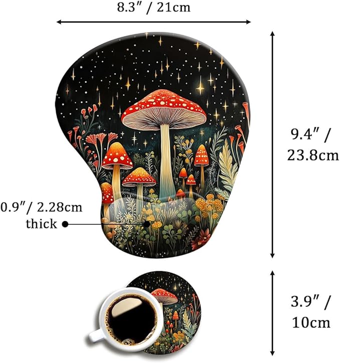 Ergonomic Mouse Pad with Wrist Support, Mouse Pad with Wrist Rest and Coaster - Image 5