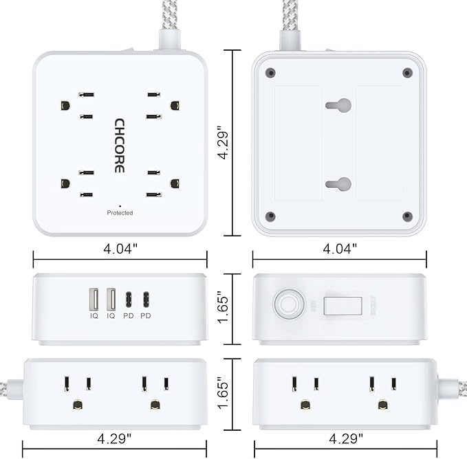 5Ft Flat Plug Braided Extension Cord - Image 7