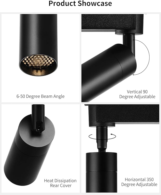 Gpaillumic Zoomable LED Ceiling Spotlight Fixture, Flush Mount Adjustable - Image 3