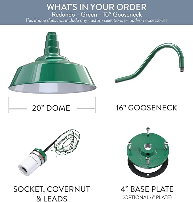 Steel Lighting Co. Large Outdoor Barn Light | Gooseneck Light Fixture | Made in - Image 8