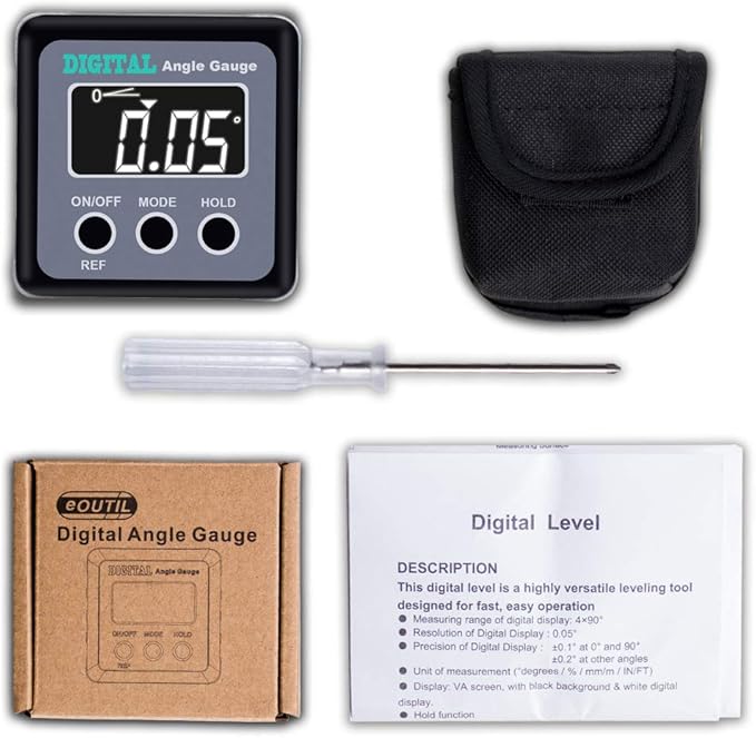 Digital Angle Gauge, eOUTIL Angle Finder Mini Digital Level Protractor - Image 6