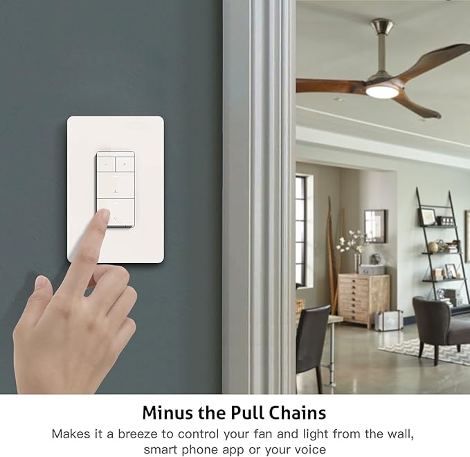TREATLIFE Smart Ceiling Fan Control and Dimmer Light Switch, 2.4GHz WiFi Only - Image 8