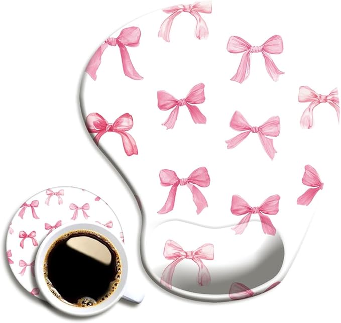 Ergonomic Mouse Pad with Wrist Support, Cute Mouse Pad with Wrist Rest and by Dooke