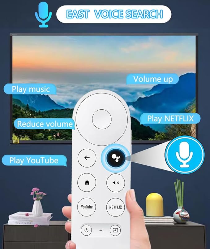 New Voice Remote for Google Chromecast 4k Snow TV, G9N9N Replacement Remote - Image 3