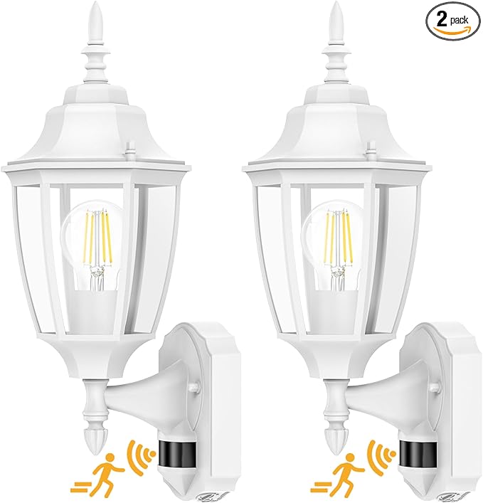 Lamomo Outdoor Wall Sconce, 2 Pack Dusk to Dawn Motion Sensor Light Fixtures by Lamomo