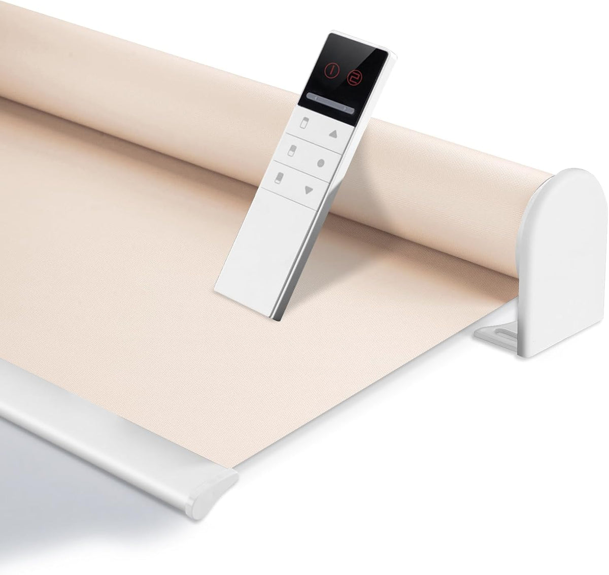 ZSHINE Motorized Blackout Window Blinds Customize Width Remote Control Wireless