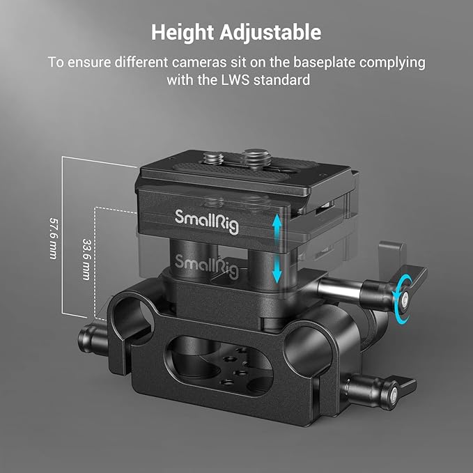 SMALLRIG Universal 15mm Rail Support System - Image 3