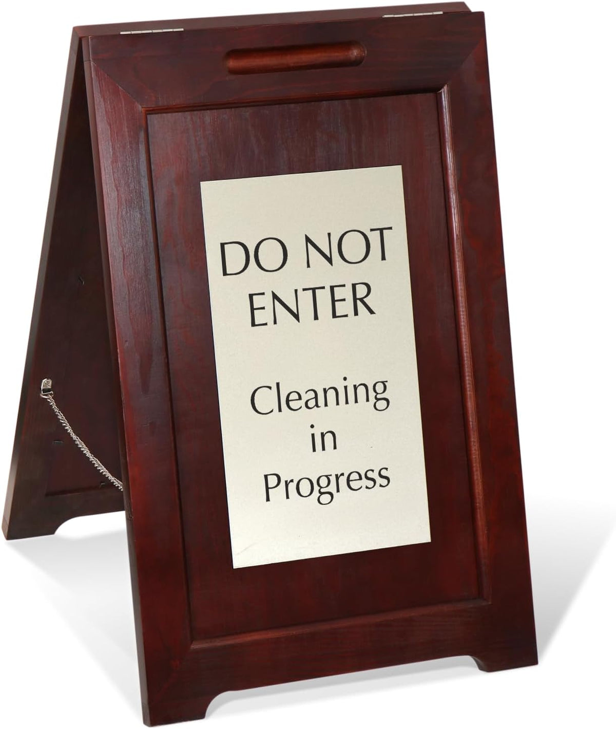 SmartSign Premium 'Do Not Enter Cleaning in Progress' Wooden A-Frame Standing