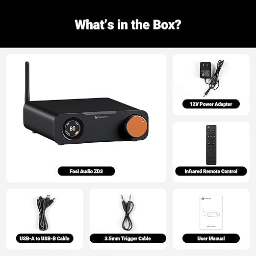 Fosi Audio ZD3 Desktop DAC Preamp, Fully Balanced Digital to Analog Audio - Image 7
