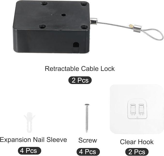 MECCANIXITY Punch Free Automatic Sensor Door Closer 78.7" Retractable Cable Lock - Image 3