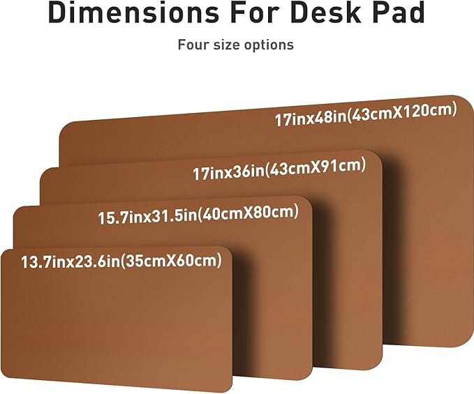 Aothia Leather Desk Pad Protector, Mouse Pad, Office Desk Mat, Non-Slip PU - Image 6