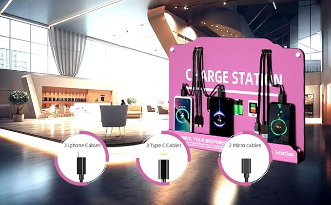 Wall Mounted Cell Phone Charging Station Mobile Phone Charging Station | Fast - Image 3