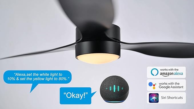 SMAAIR 52" Smart Flush Mount Ceiling Fans - Image 5
