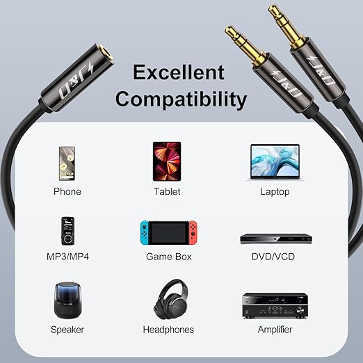 J&D 1/8 Inch TRS Stereo Y Splitter Cable, Only Suitable - Image 3