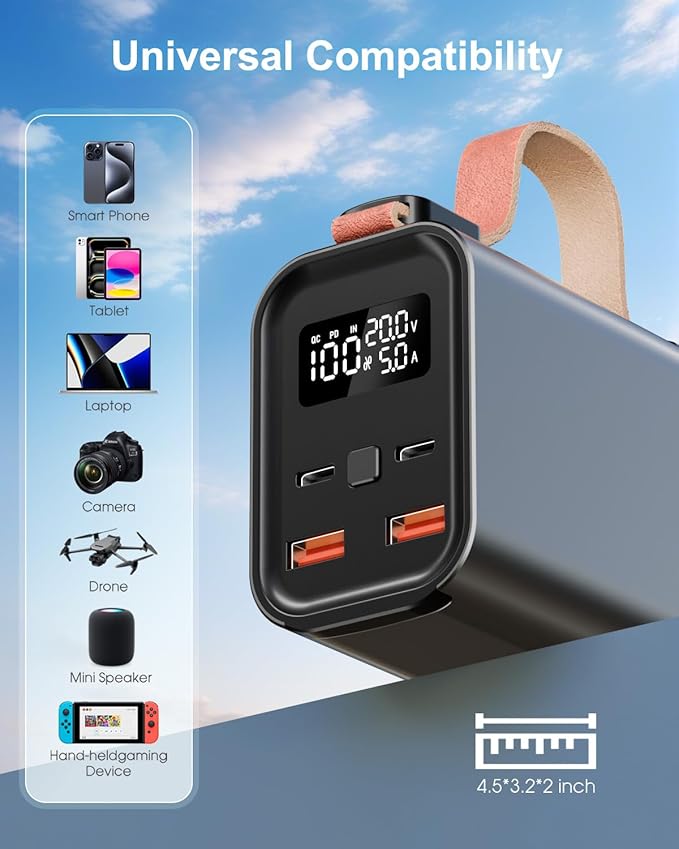 140W Laptop Portable Charger Power Bank 50000mAh, Power Station PD 3.1 QC4.0 - Image 9