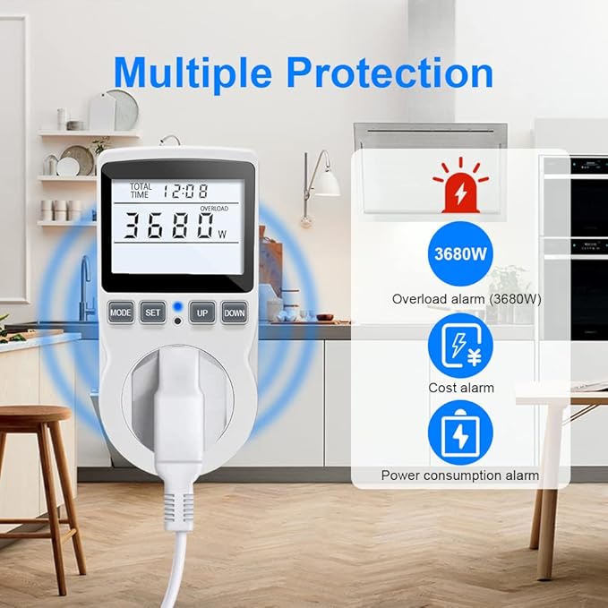 KETOTEK Watt Meter Power Meter Plug Electricity Usage Monitor, Energy Monitor - Image 5
