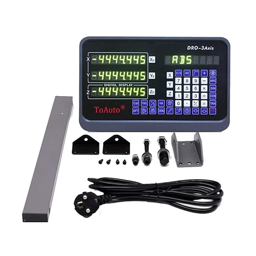 TOAUTO Digital Readout 2 Axis 3 Axis DRO Display Linear Scale 100~1000mm by TOAUTO