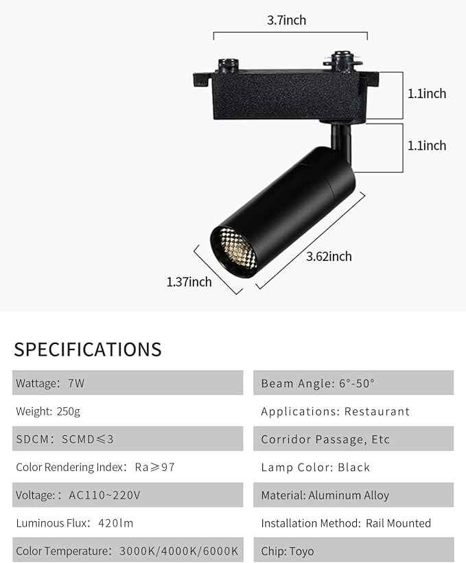 Gpaillumic LED Track Lighting Heads Compatible - Image 5