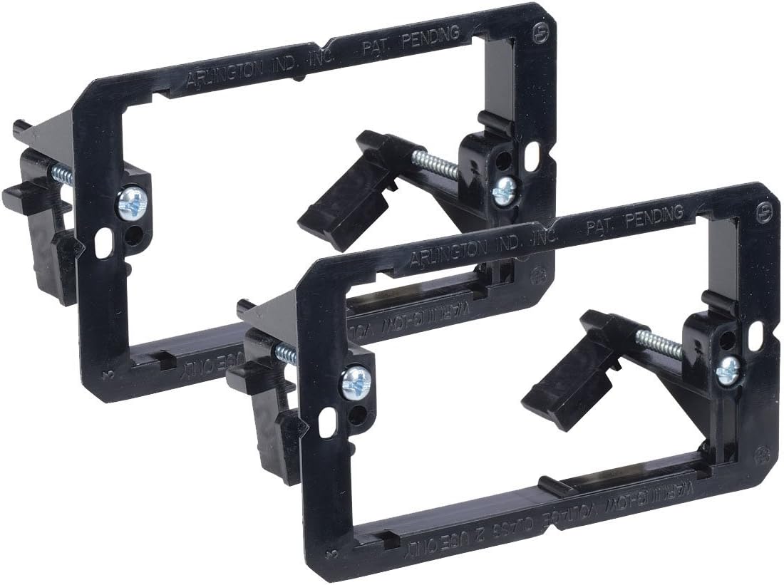 iMBAPrice LV1-2PK Single Gang (1-Gang) Low Voltage Mounting Bracket - Black (Pack of 2)