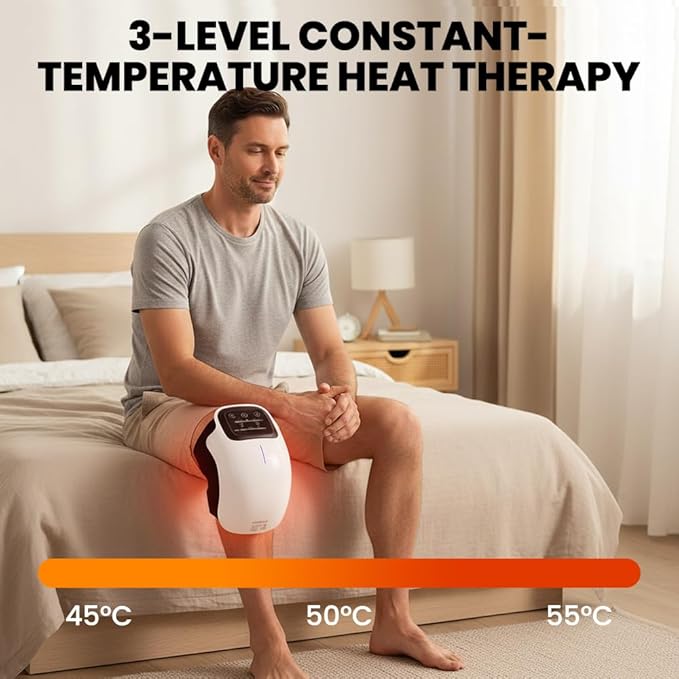 ROVIA 2026 New Portable Comfort Electric Knee Massager, 3-in-1 Rechargeable - Image 2