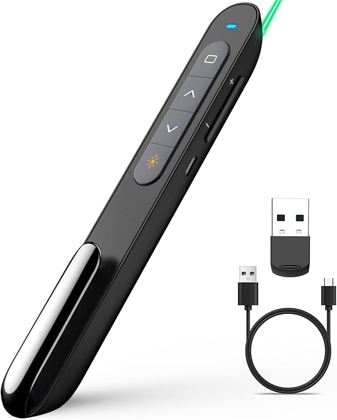Norwii N76 Rechargeable Presentation clicker, Long Range Presentation Remote by Norwii