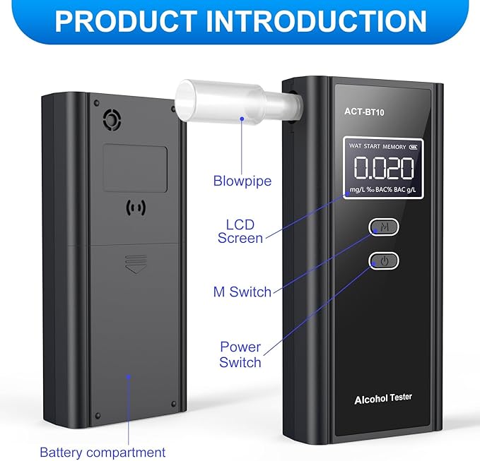Homealexa Portable Breath Alcohol Monitor – Personal-Use LCD Breath Checker - Image 2