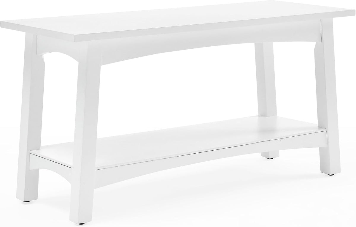 alaterre furniture craftsbury entryway bench with storage shelf, main product view