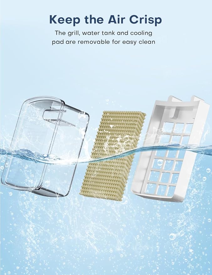 CENSTECH 4-IN-1 Portable Air Conditioners, Evaporative Air Cooler w/3Modes & - Image 8