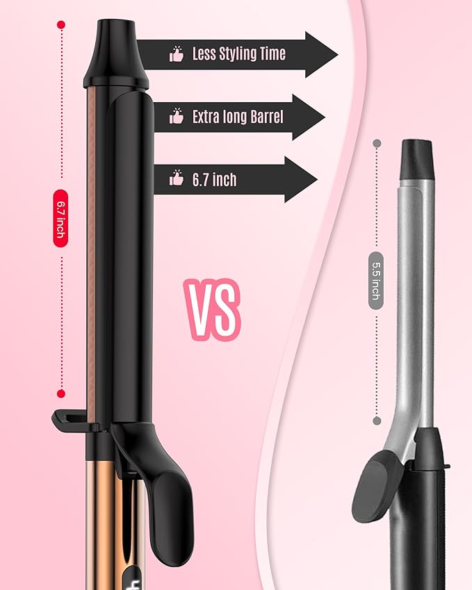 Mescomb 1.25 inch Long Barrel Curling Iron 1 1/4 inch - Image 4