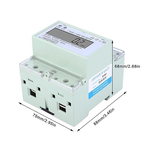 ANKROYU DDS546 Single Phase Energy Meter, Rail Digital Electric Consumption - Image 2