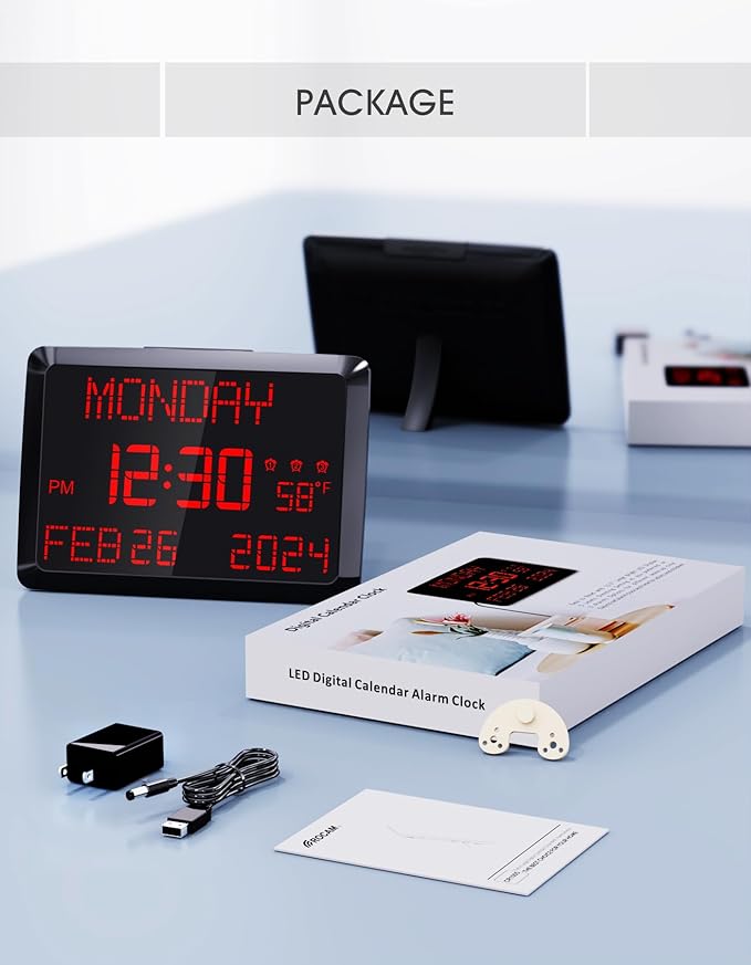 Digital Clock Large Display 11.5", Calendar Clock - Image 8