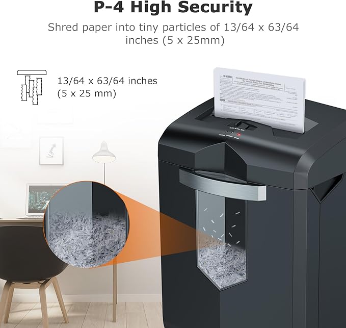 Bonsaii Paper Shredder, 18-Sheet 60-Minutes Shredder - Image 4