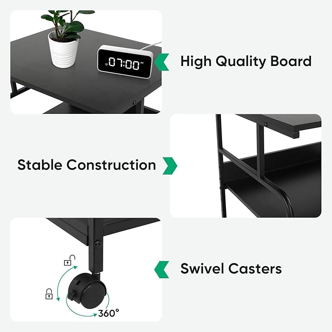 GCCSJ Large Printer Stand，3 Tier Printer Cart - Image 3