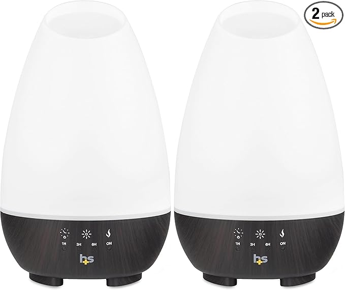 HealthSmart Essential Oil Diffuser, Large Room Coverage | Adjustable Timer | by HealthSmart