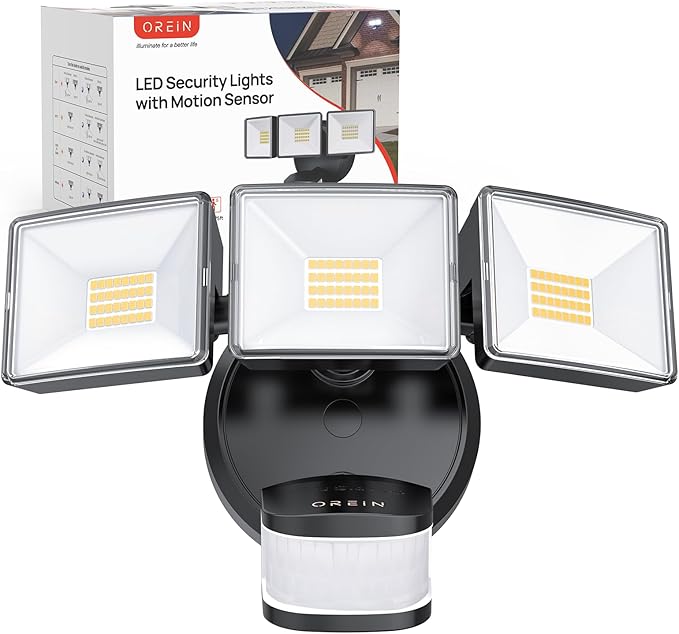 OREiN 10000LM Flood Lights Outdoor, 180°/75FT Motion Sensor Outdoor Lights 4 by OREiN