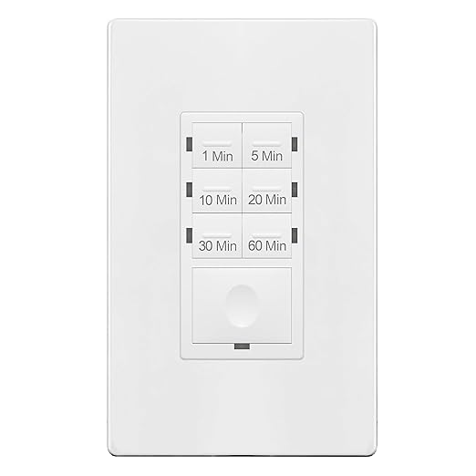 ENERLITES 1-Hour Countdown Timer Switch, 1-5-10-20-30-60 Min, by Enerlites