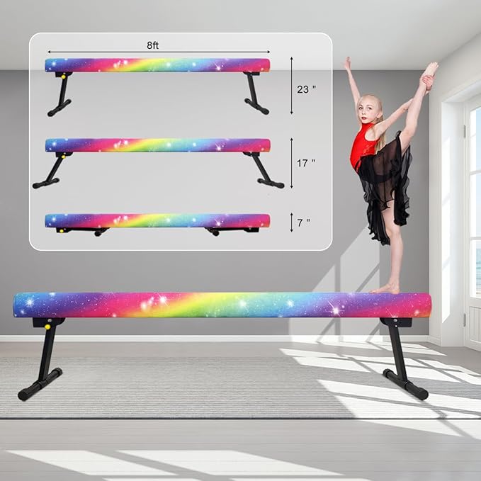 Wesky Adjustable Balance Beam, High and Low Floor Beam Gymnastics Equipment - Image 5