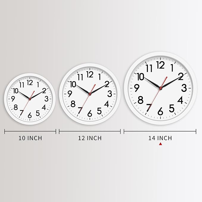 AKCISOT 14 Inch Wall Clock Silent Non Ticking Modern Wall Clocks Battery - Image 3