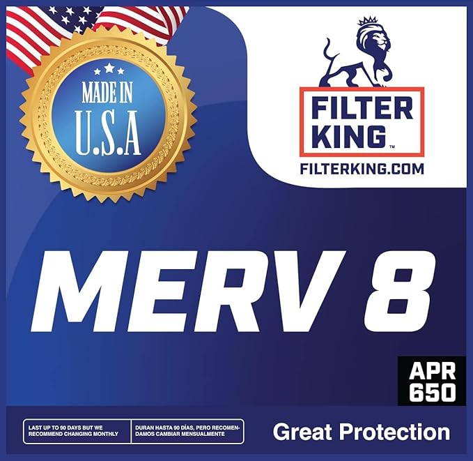Filter King 11.5x11.5x1 Air Filter | 4-PACK | MERV 8 HVAC Pleated A/C Furnace - Image 2