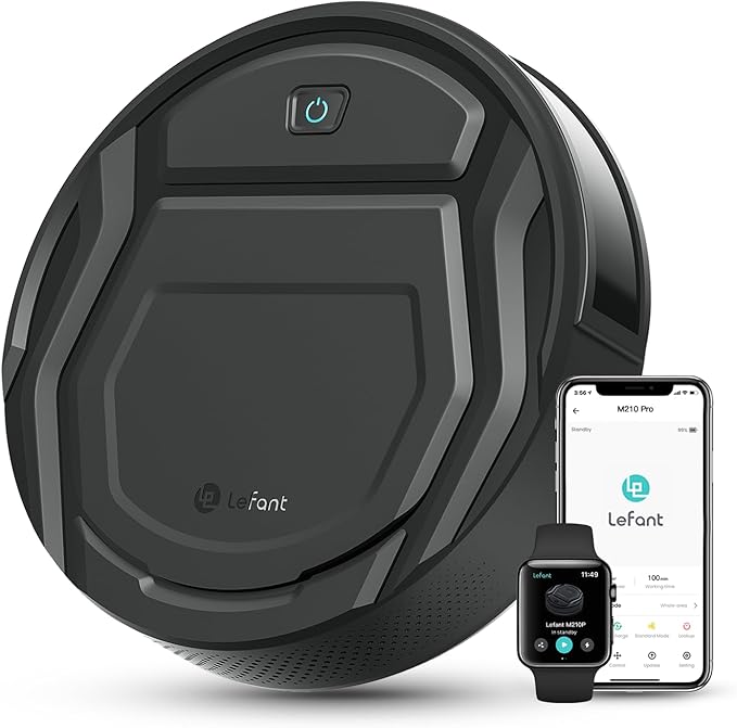 Lefant M210 Pro Robot Vacuum, 4000Pa Suction, 200 Mins Runtime, Ultra-Slim by Lefant